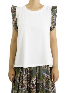 Maglia con volant fantasia "Elivira"